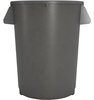 A Picture of product 963-093 Bronco™ Round Waste Bin Trash Containers. 32 gal. Gray.