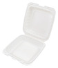 A Picture of product ACR-MFHL8831CW AmerCareRoyal Mineral Filled Polypropylene Hinged Lid Containers. 8 X 8 X 3 in. White. 200/case.