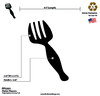 A Picture of product FIS-PP3301BK Platter Pleasers Polypropylene Serving Forks. 8.5 in. Black. 144/case.