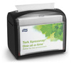 A Picture of product SCA-6232100 Tork® Xpressnap Tabletop Napkin Dispensers. 6.7 X 7.9 X 5.6 in. Black. 4 dispensers/case. ** Must order by the case**