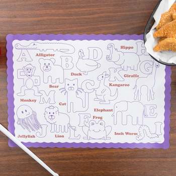 Kids Color Me Double Sided Interactive Placemat Combo Pack. 10 X 14 in. 1000/case.