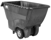 Rubbermaid® Commercial Standard Duty Structural Foam Tilt Truck with 1,000 lb Capacity. 64.50 X 30.25 X 38.00 in. Black.