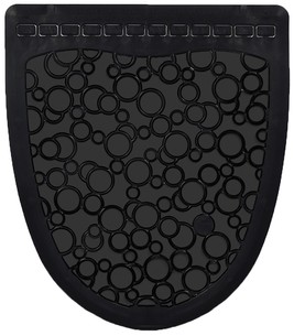P-Shield Floor Protector, Urinal Mat, Black on Black, 6/Case