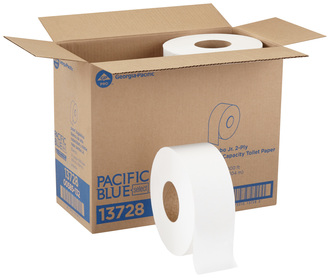 Pacific Blue Select™ Jumbo Jr. 2 Ply Toilet Paper By Gp Pro (Georgia Pacific), White, 8 Rolls Per Case