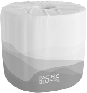 PACIFIC BLUE BASIC™ STANDARD ROLL EMBOSSED 2-PLY TOILET PAPER BY GP PRO (GEORGIA-PACIFIC), 80 ROLLS PER CASE