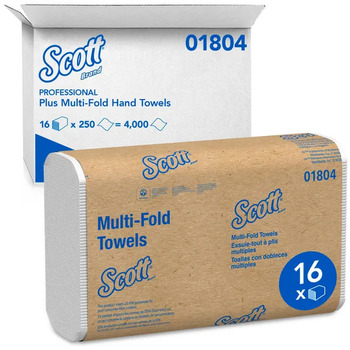 SCOTT* Multi-Fold Towels. 9.2 X 9.4 in. White. 4000 towels.