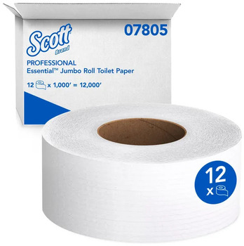 SCOTT® JRT Jr. Jumbo Roll Tissue.  3.55" x 1,000 Feet.  White Color.