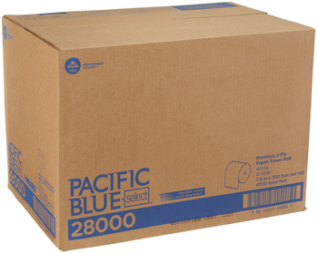 PACIFIC BLUE SELECT™ PREMIUM 2-PLY PAPER TOWEL ROLL (PREVIOUSLY SIGNATURE®), WHITE, 12 ROLLS PER CASE