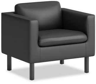 HON® Parkwyn Series Club Chair 33" x 26.75" 29", Black Seat, Back, Base