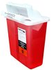 A Picture of product AMZ-0354 Oakridge Sharps Containers with Mailbox-Style Lids, CDC Certified. 5 qt. Red. 2/pack.