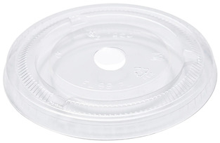 FLAT COMPOSTABLE LID CLEAR CPLA FITS 12-24 OZ CUPS 1000  PER CASE