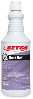 Betco® Best Bet™ Liquid Abrasive Creme Cleanser. 32 oz. Mint scent. 12 bottle/case.