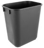 A Picture of product 561-103 Rectangular Wastebasket.  13-5/8 Quart.  2-1/4" x 11-1/4" x 8-1/4".  Black Color.