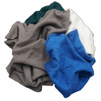 Colored Sweatshirt Recycled Rags. 50 lb. 1 box.