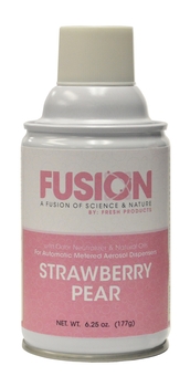Fusion Metered Aerosols. 6.25 oz. Strawberry Pear scent. 12 cans/case.