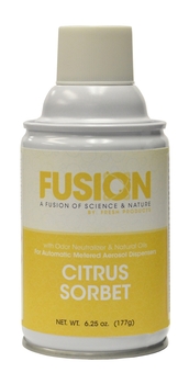 Fusion Metered Aerosols. 6.25 oz. Citrus Sorbet scent. 12 cans/case.