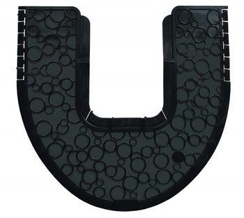 P-Shield Floor Protector, Commode Mat, Black on Black, 6/Case