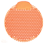 A Picture of product FRP-S704 Slant7 Angled Urinal Screens, Mango Scent, 10/Box, 60/Case