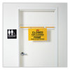 A Picture of product 972-825 Site Safety Hanging Sign with Multi-Lingual "Closed for Cleaning" Imprint.