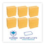 A Picture of product BWK-CS2 Boardwalk® Cellulose Sponge,  3.66" x 6.08" x 1.55" Thick, Yellow, 24/Carton