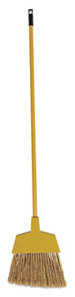 Boardwalk® Poly Bristle Angler Brooms,  49" Handle, Black, 12/Carton