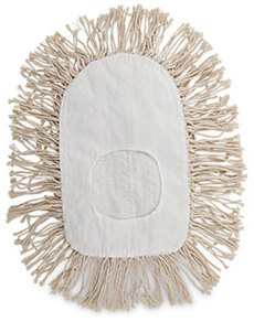 Boardwalk® Wedge Dust Mop Head,  Cotton, 17 1/2l x 13 1/2w, White