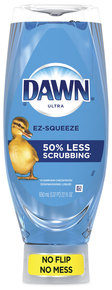 Dawn® Ultra Liquid Dish Detergent, Original, 22 oz E-Z Squeeze Bottle, 3 Bottles and 2 Sponges/Pack, 6 Packs/Case