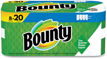 Bounty® Select-a-Size 2-Ply Kitchen Roll Paper Towels. 5.9 X 11 in. White. 113 sheets/roll, 8 Double Plus rolls/carton.