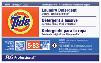 Tide® Powder Laundry Detergent Plus Bleach, Original Scent, 1.4 oz Vending Box, 156/Carton