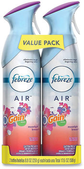 Febreze® AIR™ Aerosol Spray. 8.8 oz. Gain Moonlight Breeze scent. 2 cans/pack.