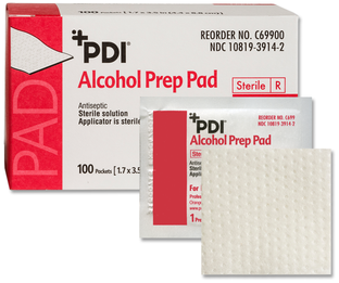 PDI Alcohol Prep Pads Sterile - Large, 100 Pads/Box, 10 Boxes/Case