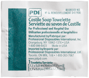 PDI Castile Soap Towelette, 100 Towels/Box, 10 Boxes/Case