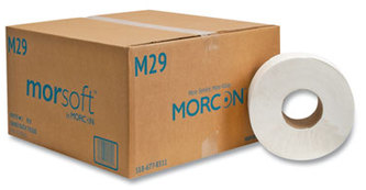 Morcon 2-Ply Jumbo Bath Tissue, Septic Safe. 3.3 in x 700 ft. White. 12 rolls/carton.