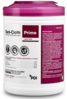 A Picture of product NIC-P25372 Sani-Cloth® Prime Germicidal Disposable Wipe, Large Canister. 6 X 6.75 in. 160 wipes/canister, 12 canisters/case.