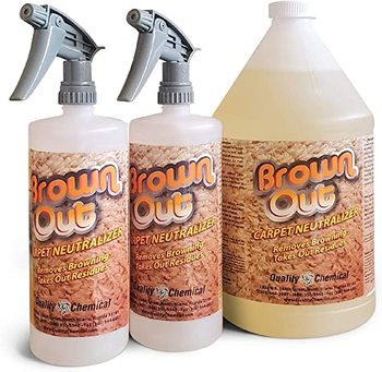 Brown Out Carpet Neutralizer and Stain Remover. 1 Gallon Combo.