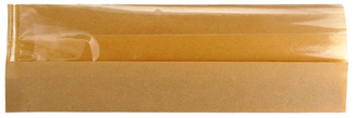 3.5" x 2.5 x 10.75" 80 GSM Kraft w/OPP #ReadyFresh® Kraft Paper Sandwich Bag with Window, 500/CS