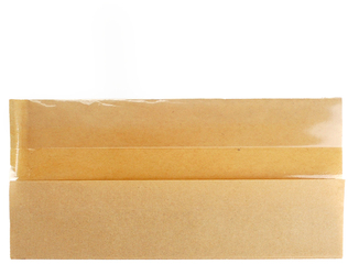 3.5" x 2.25 x 7.25" 80 GSM Kraft w/OPP #ReadyFresh® Kraft Paper Sandwich Bag with Window, 500/CS