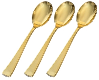 6.25" HEAVY WEIGHT SPOONS, GOLD, 400/CS (25/16)