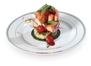 A Picture of product FIS-507WH Fineline Silver Splendor Salad Plates. 7.5 in. White and Silver. 15/pack, 10 packs/case.