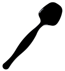Platter Pleasers Serving Spoon. 9 in. Black. 144/case.