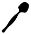 A Picture of product FIS-U8150BK Platter Pleasers Serving Spoon. 9 in. Black. 144/case.