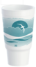 A Picture of product 107-419 Dart J Cup® EPS Insulated Foam Pedestal Cup. 32 oz. Horizon® Teal. 16 cups/sleeve, 25 sleeves/case.