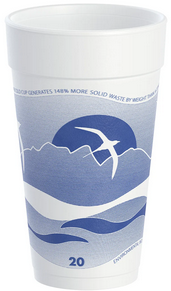 Dart J Cup® EPS Insulated Foam Cup. 20 oz. Horizon® Blueberry. 25 cups/sleeve, 20 sleeves/case.