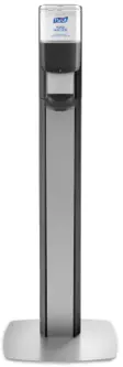 PURELL® MESSENGER™ ES6 Floor Stand - Graphite with Silver Panel (dispenser included)