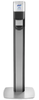 A Picture of product GOJ-7316DSSLV PURELL® MESSENGER™ ES6 Floor Stand - Graphite with Silver Panel (dispenser included)