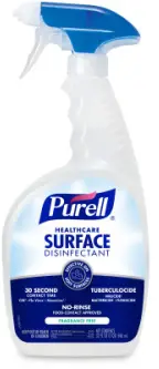 PURELL™ Healthcare Surface Disinfectant. 32 fl oz Capped Bottle with Spray Trigger in Pack. 6 Bottles/Case.