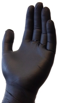 The Safety Zone® Powder Free Heavy-Weight Single-Use Nitrile Gloves. Size Small. 5 mil. Black. 100/box, 10 boxes/case.