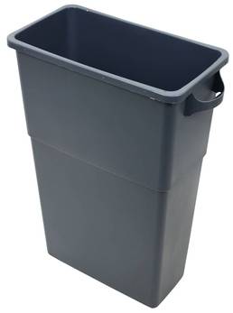 Thin Bin® Container. 23 gal. 23.00 X 11.00 X 30.25 in. Gray.