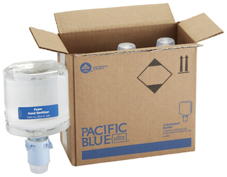 Pacific Blue Ultra™ Foam Sanitizer 1,000 mL Refills For Automated Touchless Soap/Sanitizer Dispenser, Dye & Fragrance Free, 3 Bottles/Case
