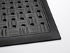 A Picture of product 963-858 Cushion Station Anti-Fatigue Dry/Wet Indoor Floor Mat with Holes. 4 X 5.92 ft. Black.